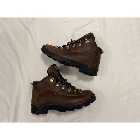 VINTAGE 1999 Nike AIR MINARETTE ACG Hiking Boots Brown Leather Women's 8 - Picture 7 of 11